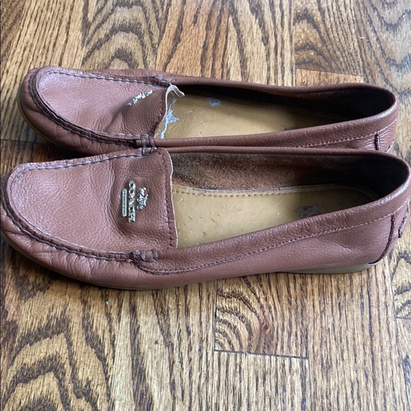 Brown leather Coach Opal loafer, size 7.5. Some wear on inner sole, good - Picture 7 of 15